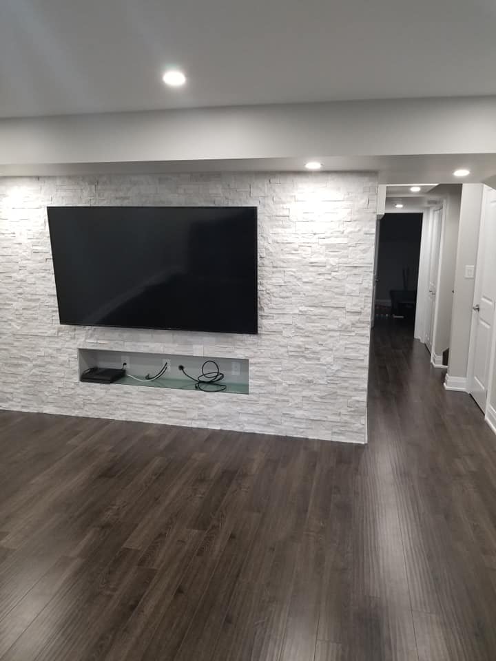 A basement under renovation